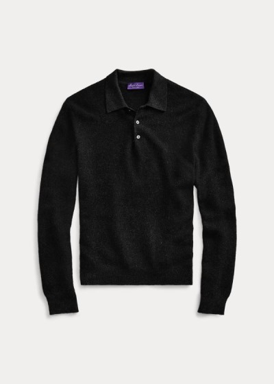 Ralph Lauren Cashmere Polo-Collar Striktrøje Herre Danmark (MDTGV1680)